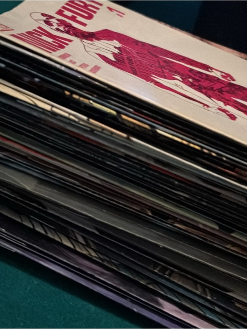 Stack of comic books